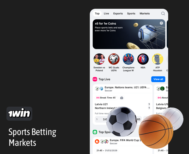 Bet on dozens sports options at 1Win