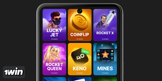 Launch the installed mobile app - 1Win